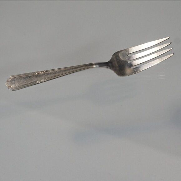 Salad Fork 1933 Simplicity Pattern Wallace Deerfield Silverplate 6 inch - Picture 5 of 7